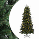 vidaXL Műkarácsonyfa gömbbel 210 cm 300 LED Meleg fehér PVC és PE Zöld