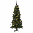 vidaXL Műkarácsonyfa gömbbel 240 cm 300 LED Meleg fehér PVC és PE Zöld