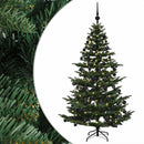 vidaXL Műkarácsonyfa gömbbel 210 cm 300 LED Meleg fehér PE és PVC Zöld