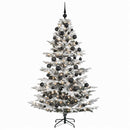 vidaXL Műkarácsonyfa gömbbel 240 cm 300 LED Meleg fehér PE és PVC