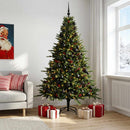 vidaXL Műkarácsonyfa gömbbel 180 cm 300 LED Meleg fehér PVC és fém