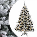 vidaXL Műkarácsonyfa gömbbel 180 cm 300 LED Meleg fehér PVC és fém
