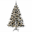 vidaXL Műkarácsonyfa gömbbel 210 cm 300 LED Meleg fehér PVC és fém
