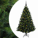 vidaXL Műkarácsonyfa gömbbel 210 cm 300 LED Meleg fehér PVC és fém