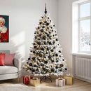 vidaXL Műfenyő gömbökkel 210 cm 300 LED Meleg fehér PVC és fém