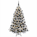 vidaXL Műkarácsonyfa gömbbel 180 cm 300 LED Meleg fehér PVC és fém
