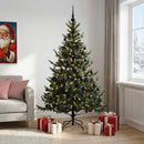vidaXL Műkarácsonyfa gömbbel 180 cm 300 LED Meleg fehér PVC és fém