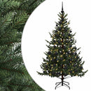 vidaXL Műkarácsonyfa gömbbel 180 cm 300 LED Meleg fehér PVC és fém