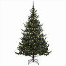 vidaXL Műkarácsonyfa gömbbel 180 cm 300 LED Meleg fehér PVC és fém