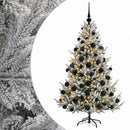vidaXL Műkarácsonyfa gömbbel 210 cm 300 LED Meleg fehér PVC és fém