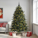 vidaXL Műkarácsonyfa gömbbel 180 cm 300 LED Meleg fehér PVC és fém