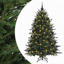 vidaXL Műkarácsonyfa gömbbel 210 cm 300 LED Meleg fehér PVC és fém
