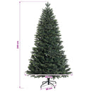 vidaXL Műfenyő gömbökkel 240 cm 300 LED Meleg fehér PVC és fém Zöld