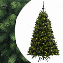 vidaXL Műfenyő gömbökkel 240 cm 300 LED Meleg fehér PVC és fém Zöld