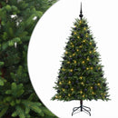 vidaXL Műfenyő gömbökkel 240 cm 300 LED Meleg fehér PVC és fém Zöld
