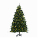 vidaXL Műfenyő gömbökkel 240 cm 300 LED Meleg fehér PVC és fém Zöld