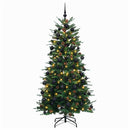 vidaXL Műkarácsonyfa gömbbel 240 cm 300 LED Meleg fehér PE és PVC Zöld