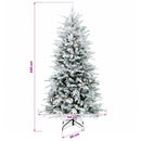 vidaXL Műkarácsonyfa gömbbel 240 cm 300 LED Meleg fehér PE és PVC