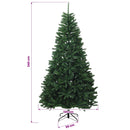 vidaXL Műkarácsonyfa középzöld gömbökkel 240 cm 300 LED Meleg fehér