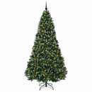vidaXL Műkarácsonyfa zöld gömbbel 240 cm 300 LED Meleg fehér