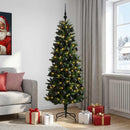 vidaXL Műfenyő gömbökkel 180 cm 300 LED Meleg fehér PE és PVC Green