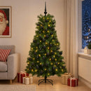 vidaXL Mű zsanéros karácsonyfa gömbökkel 180 cm 300 LED Meleg fehér