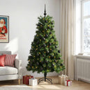 vidaXL Mű zsanéros karácsonyfa gömbökkel 180 cm 300 LED Meleg fehér