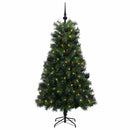 vidaXL Mű zsanéros karácsonyfa gömbökkel 180 cm 300 LED Meleg fehér
