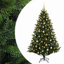vidaXL Műkarácsonyfa gömbbel 210 cm 300 LED Meleg fehér PVC és fém