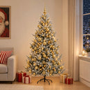 vidaXL Műkarácsonyfa gömbbel 240 cm 300 LED Meleg fehér PVC és fém