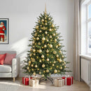 vidaXL Műkarácsonyfa gömbbel 240 cm 300 LED Meleg fehér PVC és fém