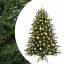 vidaXL Műkarácsonyfa gömbbel 240 cm 300 LED Meleg fehér PVC és fém
