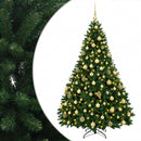 vidaXL Műkarácsonyfa középzöld gömbökkel 180 cm 300 LED Meleg fehér
