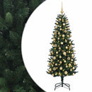 vidaXL Műfenyő gömbökkel 210 cm 300 LED Meleg fehér PE és PVC Green