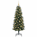 vidaXL Műfenyő gömbökkel 210 cm 300 LED Meleg fehér PE és PVC Green