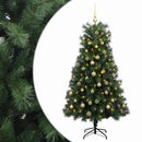 vidaXL Mű zsanéros karácsonyfa gömbökkel 240 cm 300 LED Meleg fehér