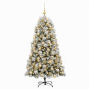 vidaXL Mű zsanéros karácsonyfa gömbökkel 240 cm 300 LED Meleg fehér
