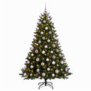 vidaXL Műkarácsonyfa gömbbel 180 cm 300 LED Meleg fehér PVC és fém
