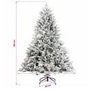 vidaXL Műkarácsonyfa gömbbel 210 cm 300 LED Meleg fehér PVC és fém