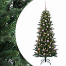 vidaXL Műkarácsonyfa gömbbel 210 cm 300 LED Meleg fehér PVC és PE Zöld