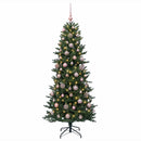 vidaXL Műkarácsonyfa gömbbel 210 cm 300 LED Meleg fehér PVC és PE Zöld