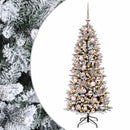 vidaXL Műkarácsonyfa gömbbel 240 cm 300 LED Meleg fehér PVC és PE