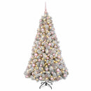 vidaXL Műkarácsonyfa gömbbel 210 cm 300 LED Meleg fehér PVC és fém