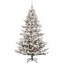 vidaXL Műkarácsonyfa gömbbel 240 cm 300 LED Meleg fehér PE és PVC