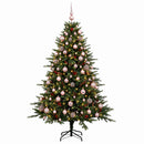 vidaXL Műkarácsonyfa gömbbel 240 cm 300 LED Meleg fehér PVC és fém