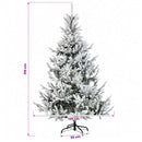 vidaXL Műkarácsonyfa gömbbel 210 cm 300 LED Meleg fehér PVC és fém