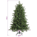 vidaXL Műkarácsonyfa gömbbel 210 cm 300 LED Meleg fehér PVC és fém