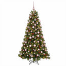 vidaXL Műkarácsonyfa gömbbel 180 cm 300 LED Meleg fehér PVC és fém