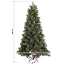 vidaXL Műkarácsonyfa gömbbel 180 cm 300 LED Meleg fehér PVC és fém