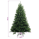 vidaXL Műfenyő gömbökkel 210 cm 300 LED Meleg fehér PVC és fém Zöld